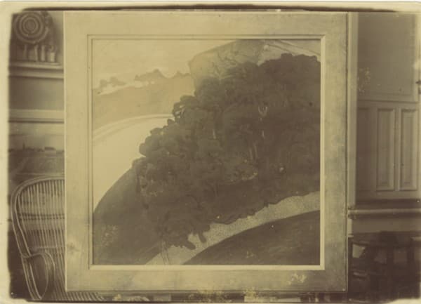 Fotografi af maleri af J.F. Willumsen af kastanjetræer